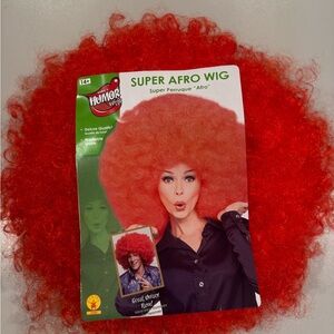 Super Afro Wig - Vibrant Red